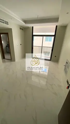 Annual rent in Ajman, Al Jurf 2, near the school complex, next to the community center. New building, first occupancy, one bedroom and living room, ce