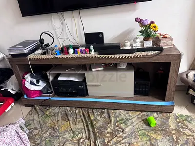 Wooden TV Entertainment Unit / Media Console - Rustic Finish