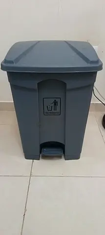 Grey Plastic Pedal Bin with Lid - Good Condition