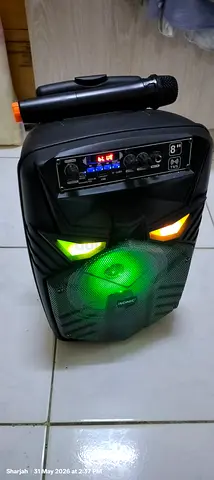 Portable Bluetooth Party Speaker with Mic - Good Working Condition