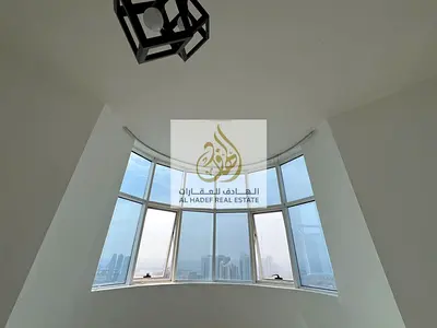 Smart one bedroom apartment for rent in Sharjah Al Majaz 3 with direct sea view free parking gym and pool in prime location