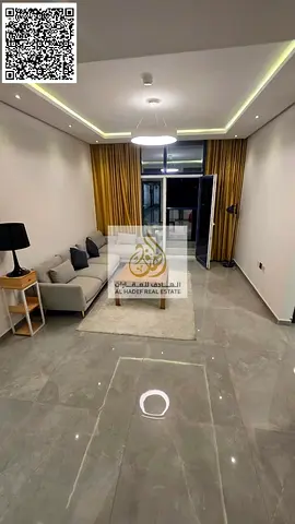 One-bedroom apartment with living room, 2 bathrooms, and a balcony | First occupancy and one of the most beautiful apartments in Ajman | One-bedroom a