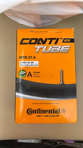 Continental Bicycle Inner Tubes, Black, 27.5 inches