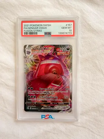 PSA 10 2021 Pokémon Gengar VMAX Full Art - Fusion Strike (Gem Mint)