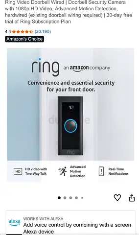 Ring Video Doorbell (Wired) - 1080p HD smart doorbell - brand new unopened