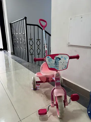 Tricycle for kids 🧒 Pink Frozen Disney Tricycle with Push Handle