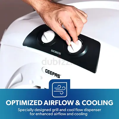 Geepas,GAC9603S,AirCooler,45L,HoneyCombCooling,3Speed,WaterLevel,10MonthsWarranty,FreeDelivery