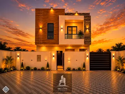 🏡 Luxury Modern Villa 3 Bedrooms + Majlis + Hall + Kitchen & Maid Room – Prime Location Next to Ma