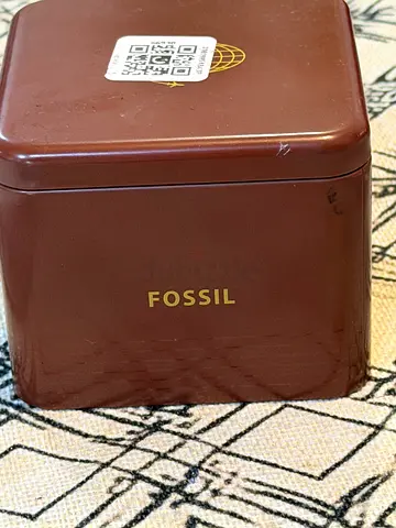 Fossil watch tin/box - brown metal case