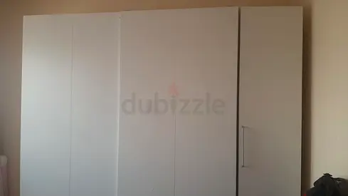 3 doors white cupboard from IKEA (with sliding doors and lights)