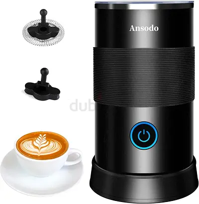 Handheld Electric Milk Frother and Heater - Black