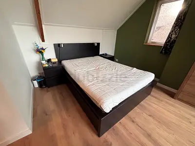 IKEA Black MALM Double Storage Bed with IKEA Mattress 140 x 200 cm