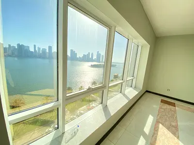 The most luxurious and largest 4-bedroom apartment in Al Majaz 1, Sharjah | Full sea view | 5 bathr