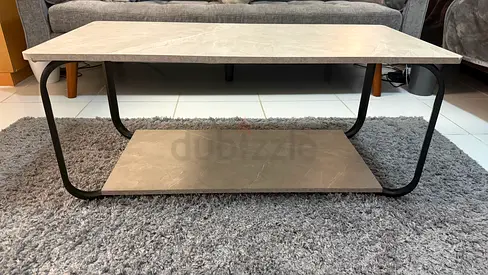 Modern Rectangular Coffee Table with bottom Shelf