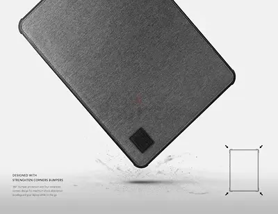 Slim Protective Laptop Sleeve — Grey, Fits 15–16 inch Laptops