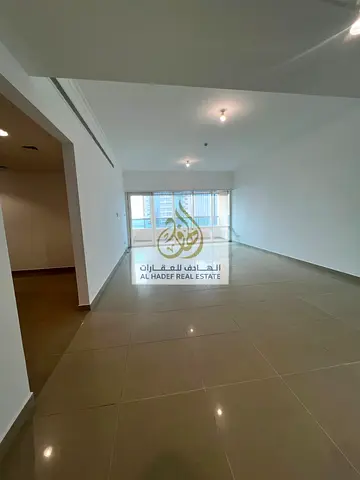 Luxury Annual Rental Apartment in Sharjah Al Khan Two Bedroom Hall Full Sea View Premium Tower Free Gym and Swimming Pool Free Parking Free AC Contrac