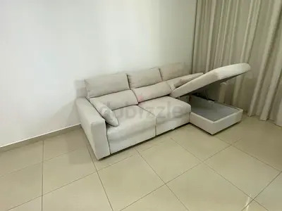 Ikea Eskelstuna L shape sofa bed Beige Excellent Condition