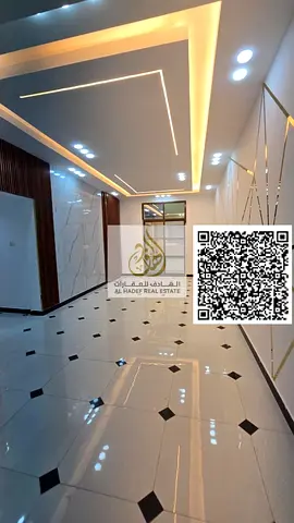 Two rooms and a hall in Rawda 3, near Khartoum Street, 2 bathrooms and a balcony, near the Dubai and Sharjah exit, super deluxe finishing, price 45,00