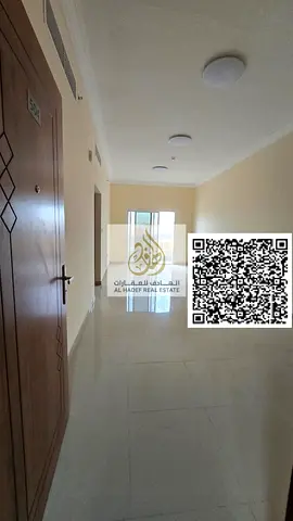 One bedroom and living room for annual rent in Ajman Al Jurf 3, near the Chinese market, 2 bathrooms, balcony, built-in wardrobes, new tower, first oc