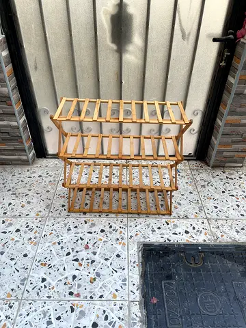 Lightweight bamboo Shoe Rack / Multi-tier Shelf Foldable
