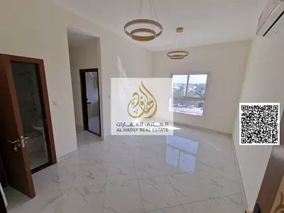 For rent in Ajman, first occupancy, two bedrooms and a living room in the Industrial Area, Al Ittihad Street, next to D2D and Gift Way. Two bathrooms