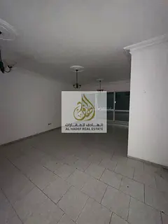 Two bedroom apartment for rent in Sharjah Al Majaz 2 near Buhaira Police and Lulu with free AC pool