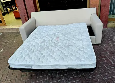 Excellent Condition CrateBarral three seater sofa bed with mattress
