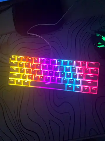Compact RGB Mechanical Keyboard - 60% Wired Gaming Keyboard