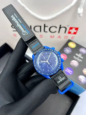 Swatch x Omega Blue Chronograph Limited Edition Master Copy  Watch with Box and Papers