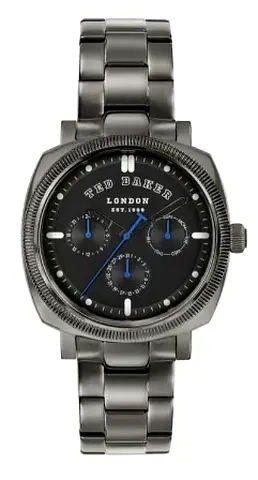 Ted Baker mens stainless steel chronograph watch - gunmetal finish