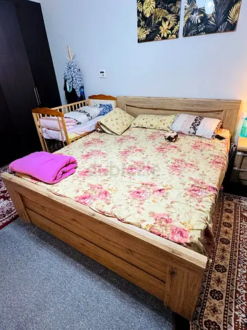 Bed(King size) without mattress+Bed side tables