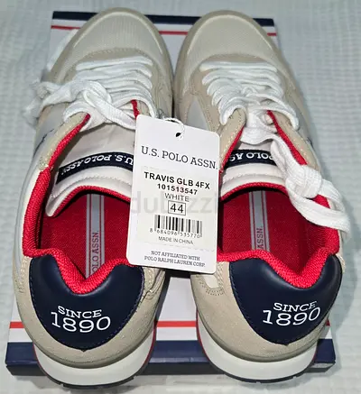 Genuine U.S. Polo Assn. Travis white/navy sneakers size 44 - new with tags