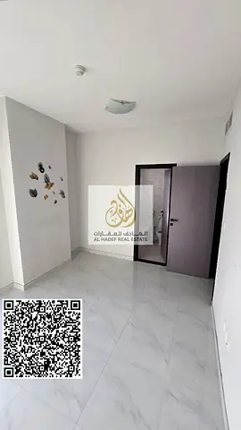 Two bedrooms and a living room with a balcony, three bathrooms