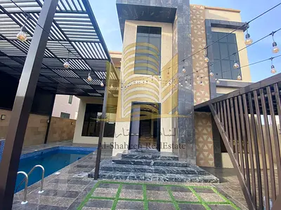 An opportunity for rent in the Emirate of Ajman Villa with annex + covered swimming pool