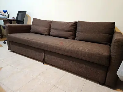 Brown 3-Seater Sofa with Storage, Single-seat Sofa Chair, Coffee table