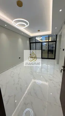 Annual rent in Ajman, Al Hamidiya 1, opposite the court and school, next to the community center. New building, first occupancy, two bedrooms, living