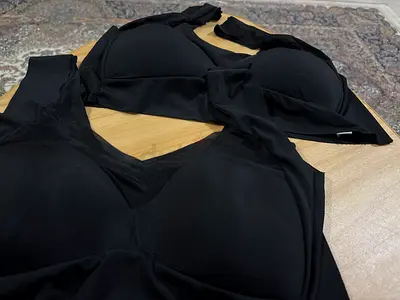 2PCS Black Push Up Bras