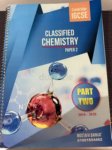 Classified chemical Cambridge O-Level IGCSE paper 2 part 2 for years 2016-2020