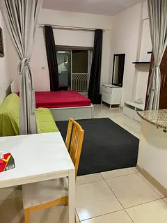 Furnished studio with balcony on monthly rent in Dubailand