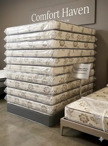 Stack of New Floral Spring-Comfort Mattresses (Single/Double sizes available)