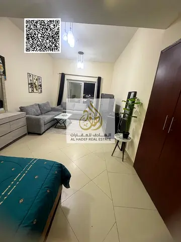 Furnished studio apartment for monthly rent with balcony in Al Nuaimiya 1