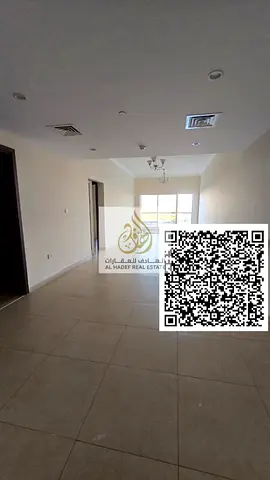 Apartment for rent in Al Bustan – Ajman, 1 master bedroom + living room, 2 bathrooms, balcony, built-in wardrobes, laundry room. Free AC + 1 month fre