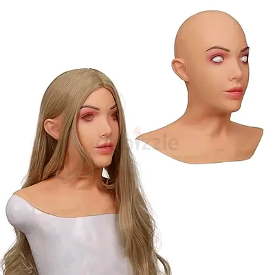 MOTLEYBEAN Silicone Mask Realistic Female Mask Beauty Face With Neck