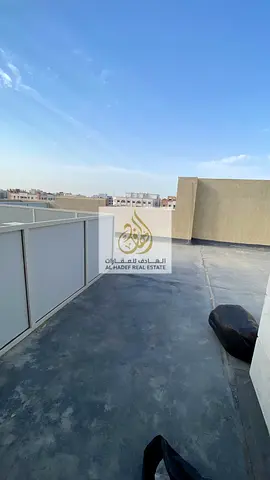 Two bedrooms and a large living room with a roof terrace. First occupancy. Close to Mohammed Bin Zayed Road.