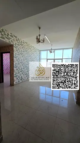 Two bedrooms and a living room in Al Hamidiya, opposite Ajman Court, 3 bathrooms + maid's room, close to Ajman University. Rent is AED 50,000, payable