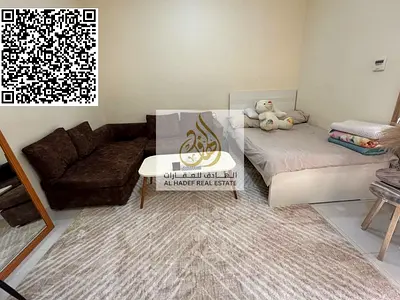 Furnished studio apartment for monthly rent in Al Nuaimiya 3, close to Murad Mall and all services and transportation. Suitable for small families. Al