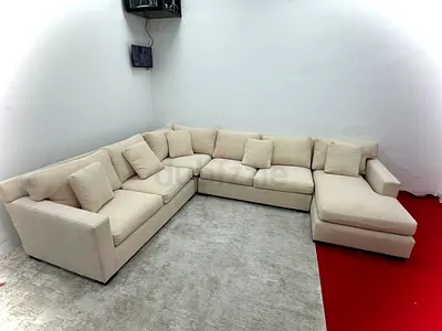 Amazing condition cratebarrel Ushape sofa