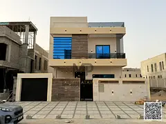 Luxury villa next to a stone mosque with distinctive finishes. Own a ground floor, first floor, and