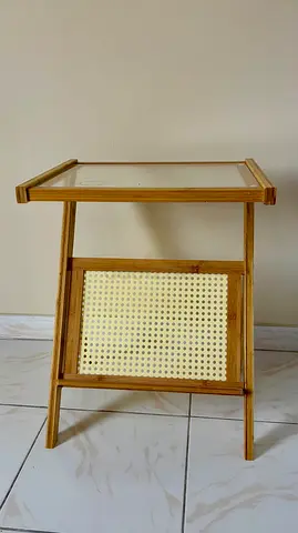 Wooden Side Table / Magazine Rack