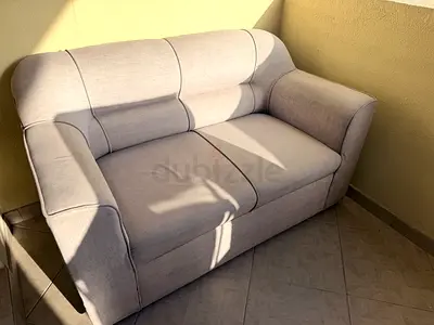Light grey 2-seater fabric sofa - good condition